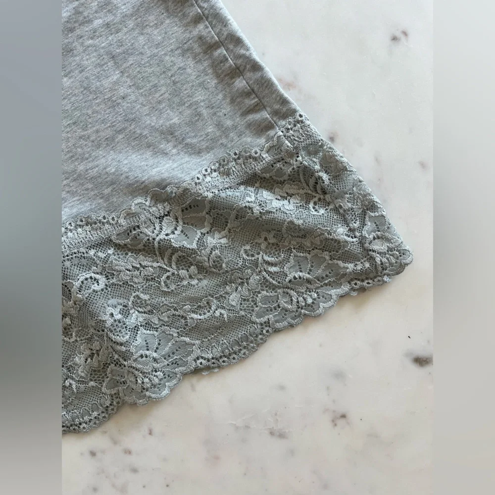 Sundance Catalog Heather Gray Lace Camisole - Picture 4 of 5